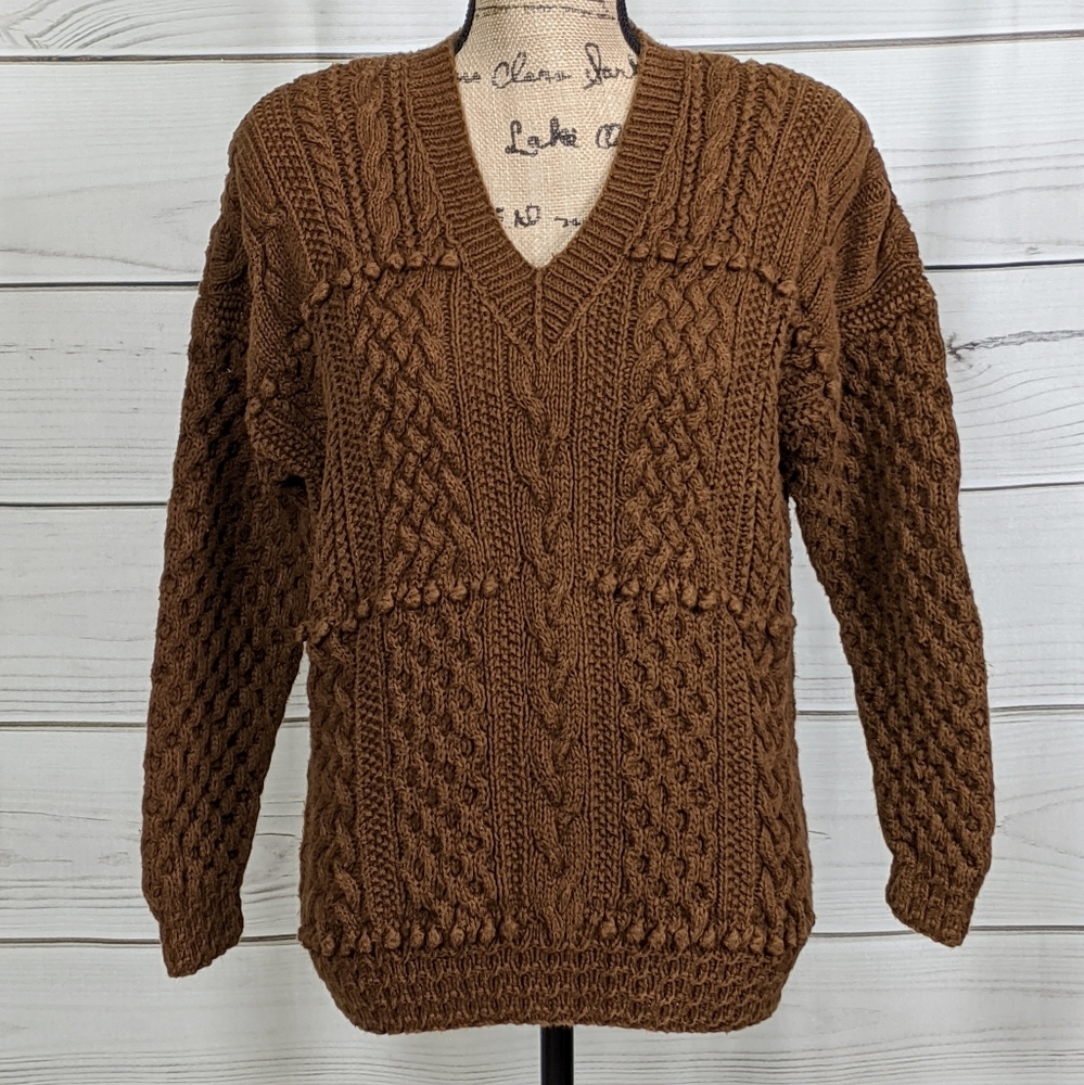 CIE INTERNATIONAL Hand-knitted Brown Sweater